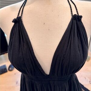 St. Barths Libertine Boutique Black Halter Neck Dress Size Large
